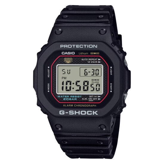 Reloj CASIO G-SHOCK DW5000R-1ADR en Resina Negro Esfera 42mm 0