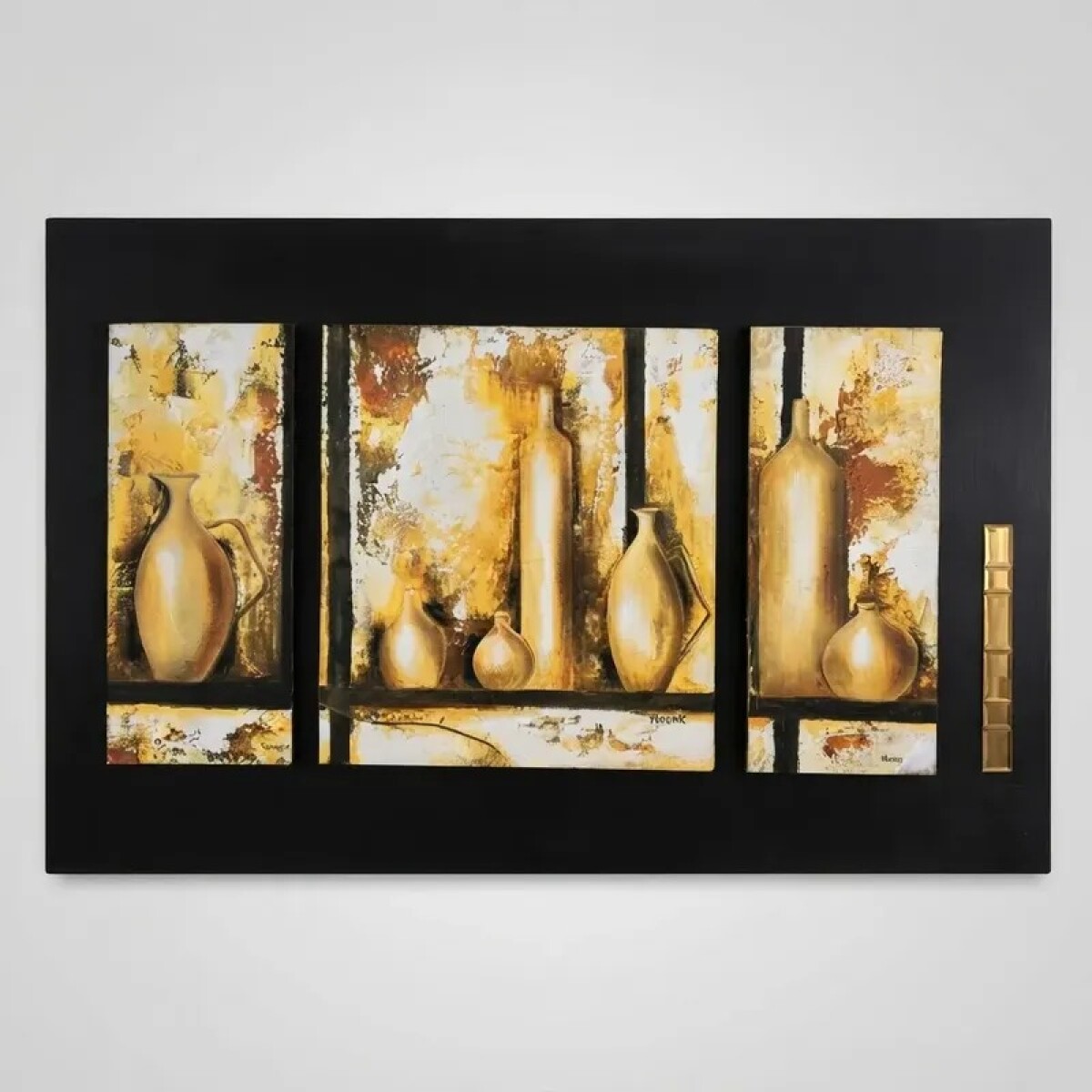 Cuadro marco de madera con 3 laminas - PRODUCTO CON DETALLES 