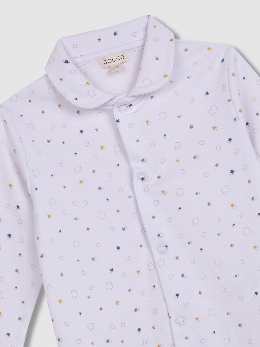 Pijama Print Estrellas Blanco Optico