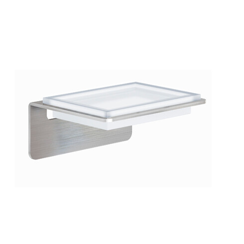 JABONERA ACERO INOXIDABLE DE PEGAR FINELINE BRILLO METAL 000