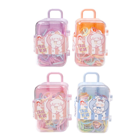 Colitas de colores para el cabello en valijita de viaje Colitas De Colores Para El Cabello En Valijita De Viaje