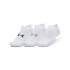 UA Essential No Show 3pk-WHT GRY-025