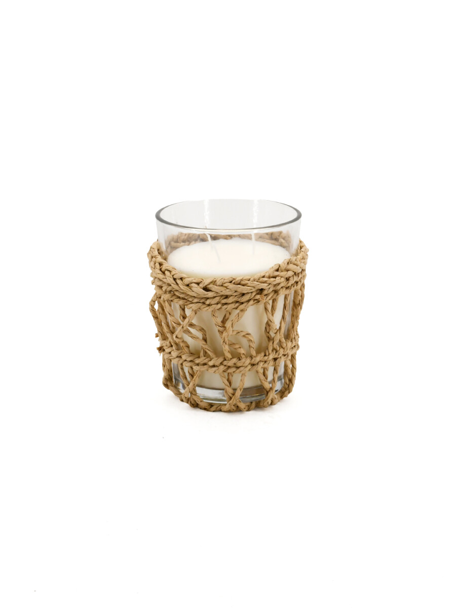 VELA EN FRASCO - BEIGE 