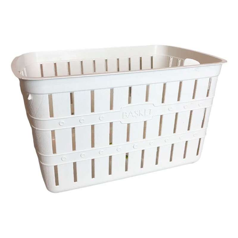 Cesto para ropa símil bambú 20 lts BLANCO