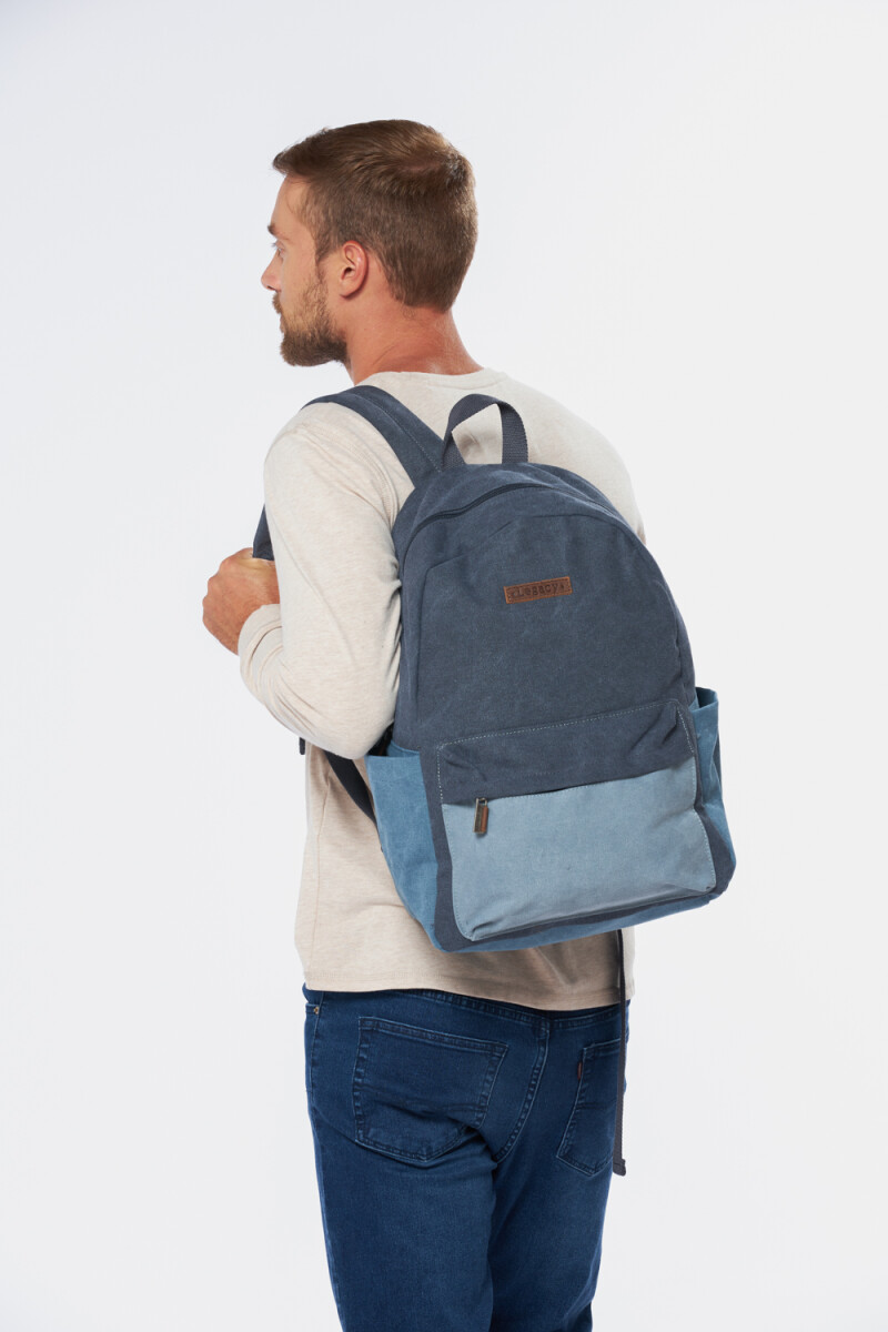 MOCHILA DE LONA - Azul 