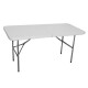 Mesa Plegable Rectangular Blanca 150 cm - Práctica y Duradera para Hogar y Eventos Mesa Plegable Rectangular Blanca 150 cm - Práctica y Duradera para Hogar y Eventos