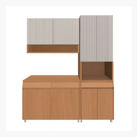 JUEGO MODULAR PARA COCINA INCLUYE AEREOS BAJO MESADA Y TORRE GAMAS DE BEIGE