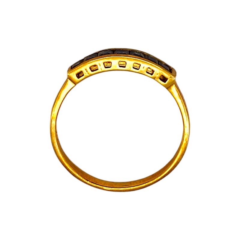 Anillo Sin Fin-Oro Bajo-Piedra Zafiro-AN8117 conpiedra