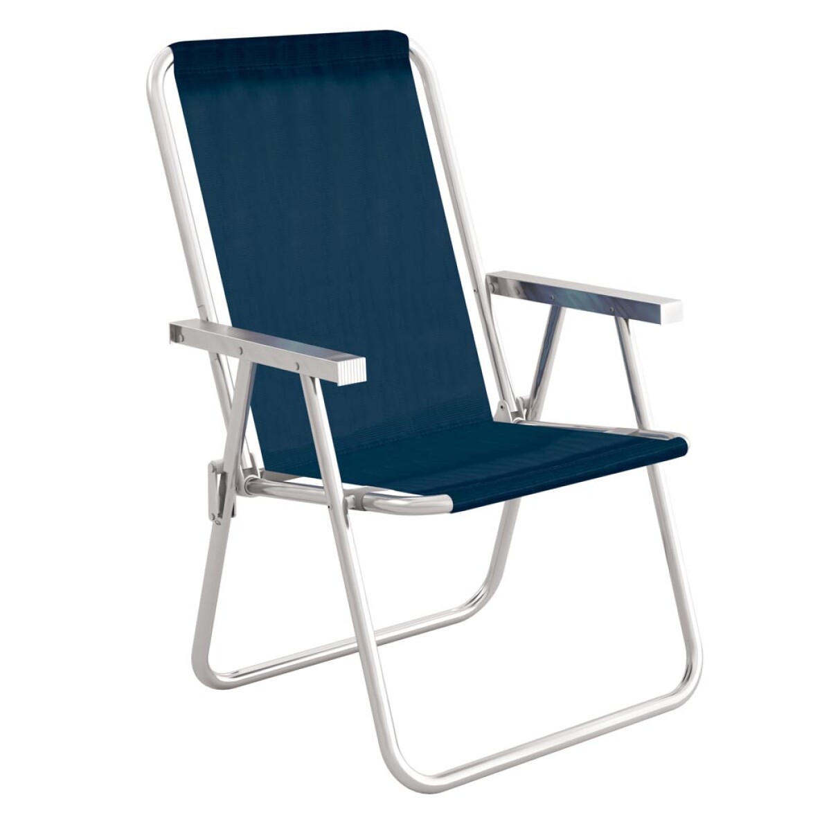 SILLA ALTA CONFORTO ALUMINIO SANNET AZUL APOYA BRASOS ALUMINIO 