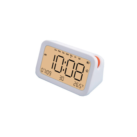 Reloj Digital Blanco Con Luz Y Alarma Reloj Digital Blanco Con Luz Y Alarma