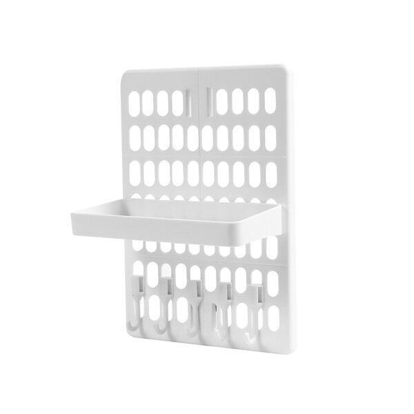 Panel Tablero Organizador Ranurado de Pared Cocina Baño Color Blanco