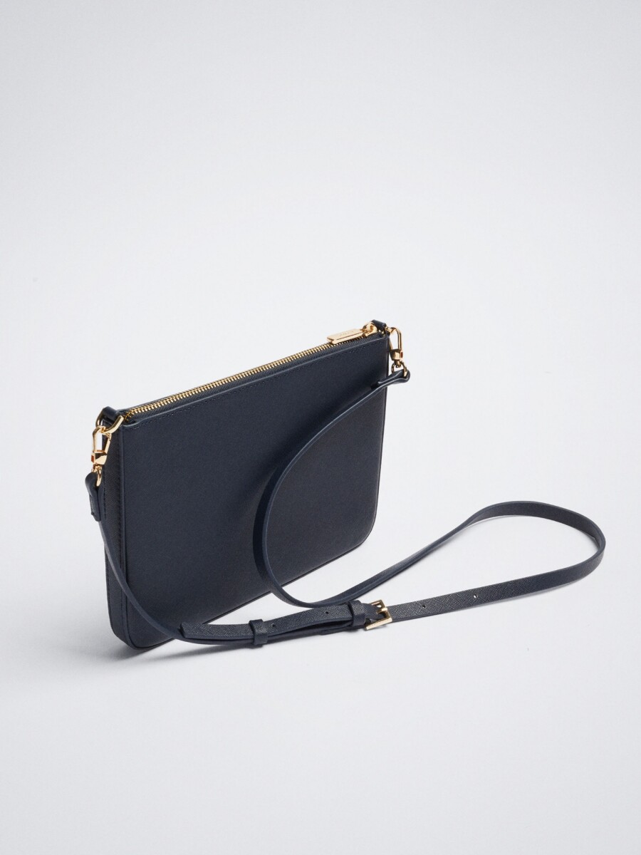 Bolso Bandolera Con Bolsillo Exterior azul-marino