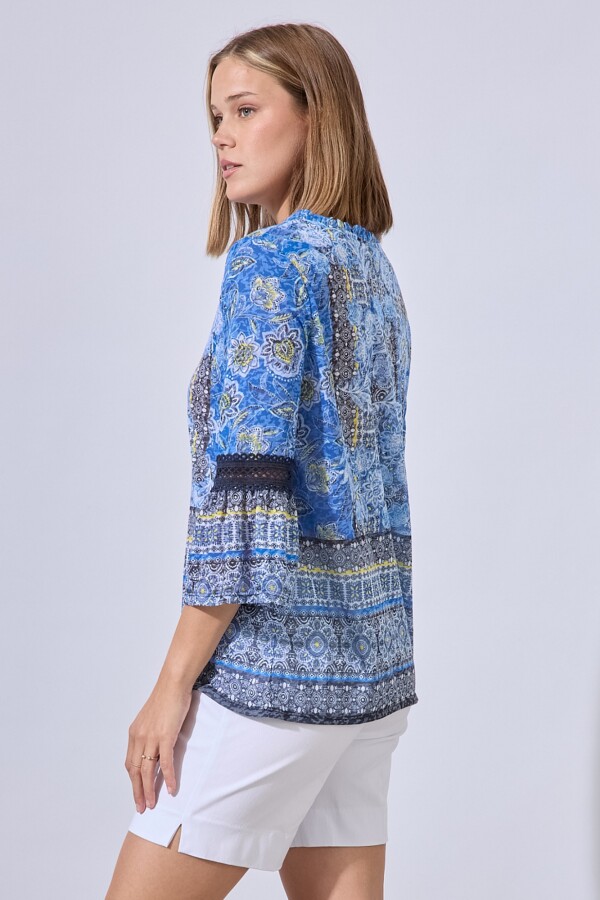 Blusa Print MULTI/AZUL