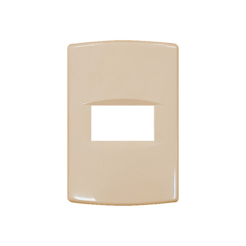 Plaqueta p/1 módulo c/soporte+bastidor marfil Sica SK3401