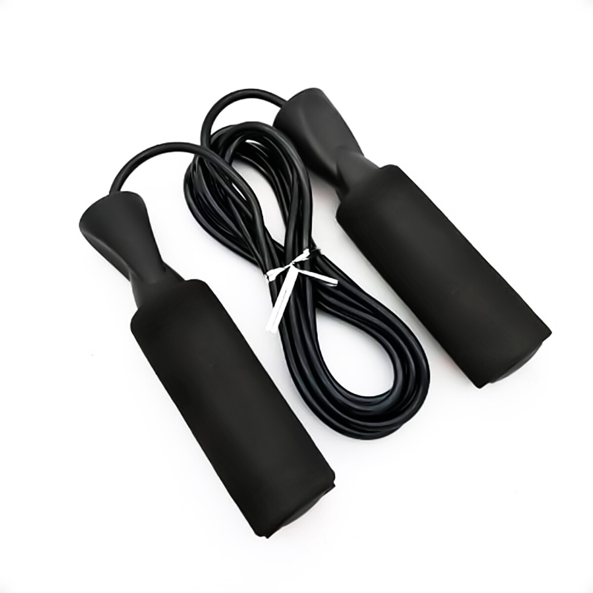 Cuerda de Saltar con Rulemán de Neopreno para Ejercicio Fitness y Crossfit - Negro 