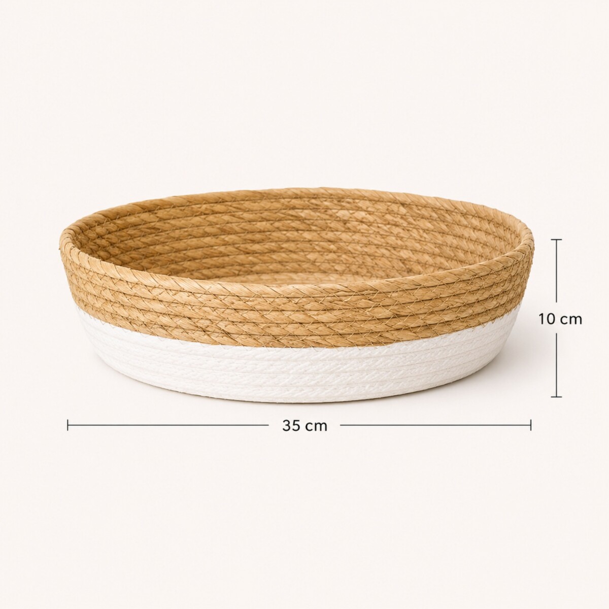 Cesto Organizador Dr Fibra Natural Blanco 35X10 cm 