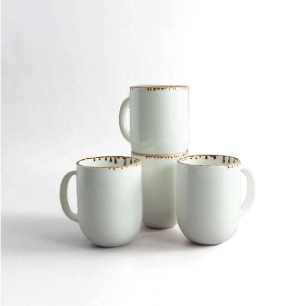 Juego de tazas 4 Piezas Volf Ivory Brown Ariane 