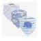 Set babero bandana x3 Celeste a rayas con elefantes