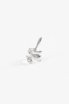 Earcuff wavy irregular plateado