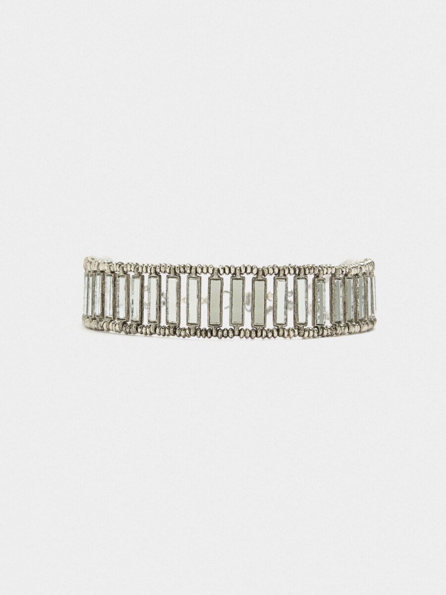 Choker De Barras Espejo plateado