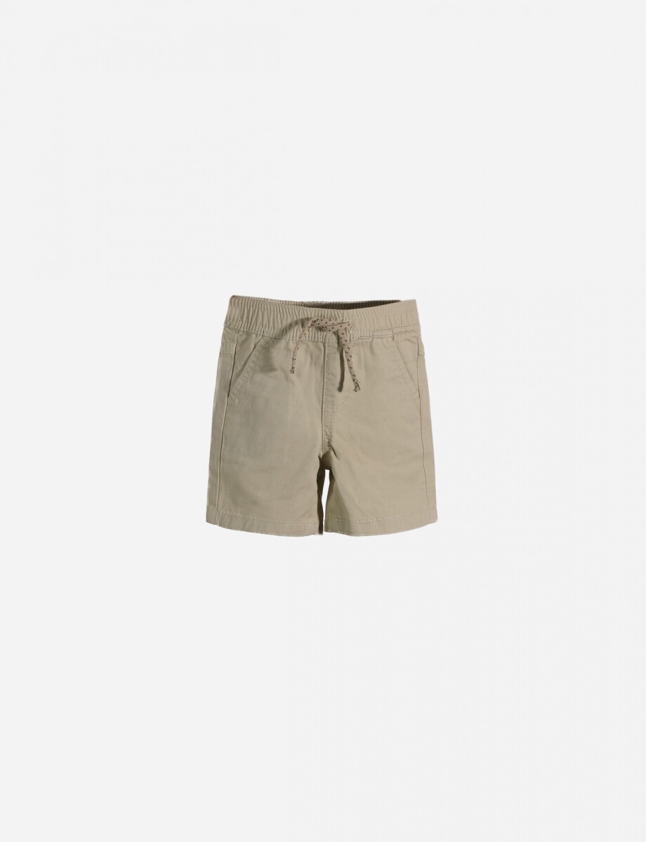 Short de bebé con botamanga - BEIGE 