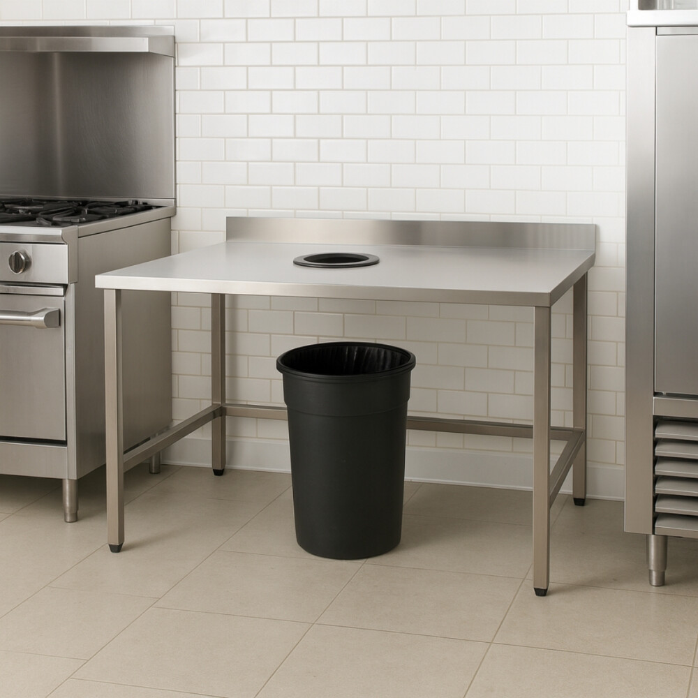 Mesada de Trabajo para Desechos 140 cm Acero Inoxidable Mesada de Trabajo para Desechos 140 cm Acero Inoxidable