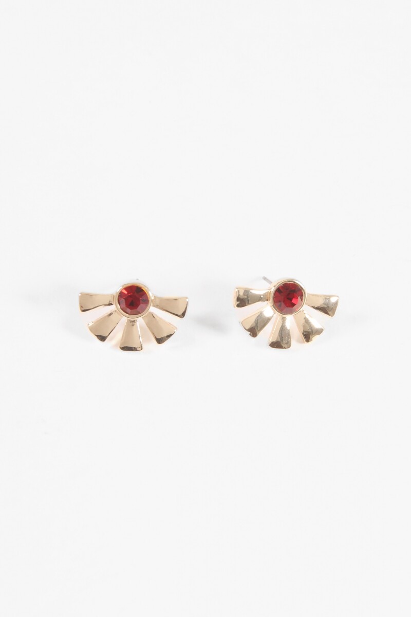 Caravanas shinny semi dorado