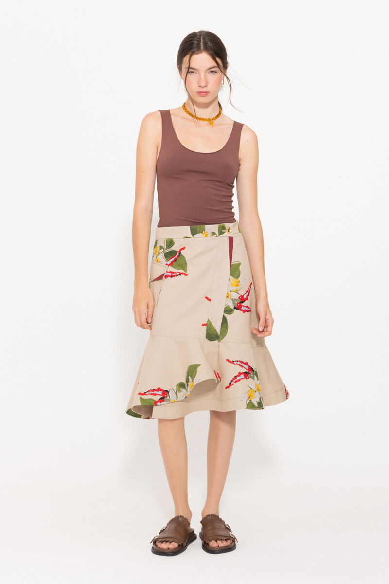 POLLERA BOUQUET Beige