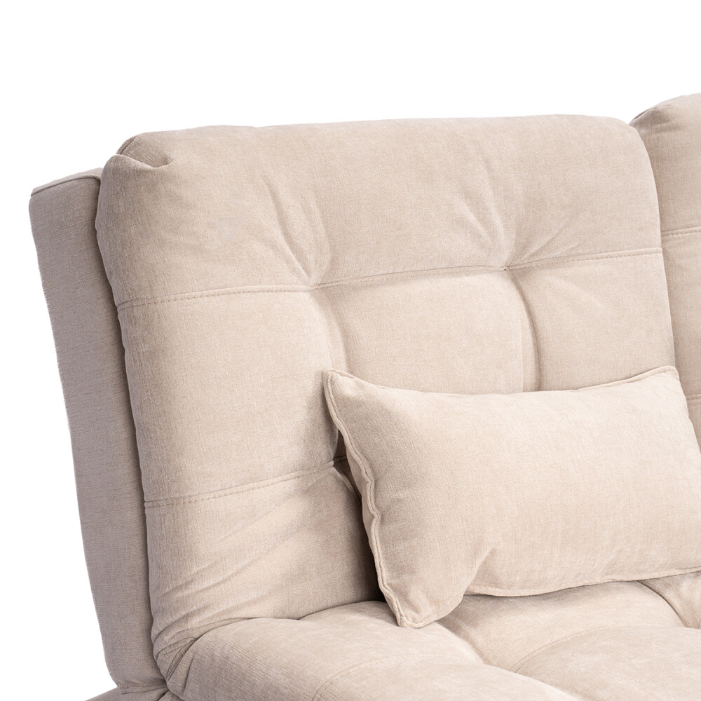 Sillón Cama con Chaise Izquierdo y derecho - Nice Beige Steel