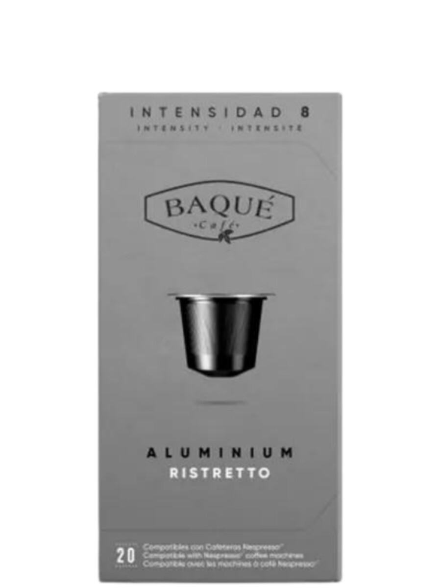 2X1 Café Baqué Aluminium Ristretto 20 cápsulas 