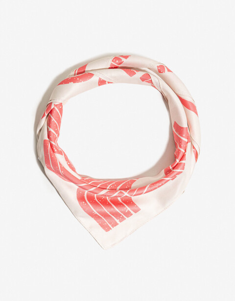 Pañuelos Raso Geométrico Pañuelo Con Estampa Bicolor - Combinacion Bicolor