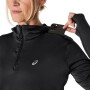 Polera Running Road Winter Ls Hoodie Mujer Performance Black