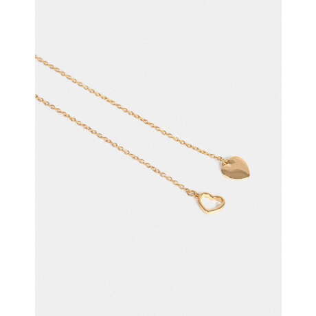 Collares Largos Con corazón Dorado