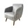 Sillón poltrona Lumax Kira nórdico 1 cuerpo de tela Granito
