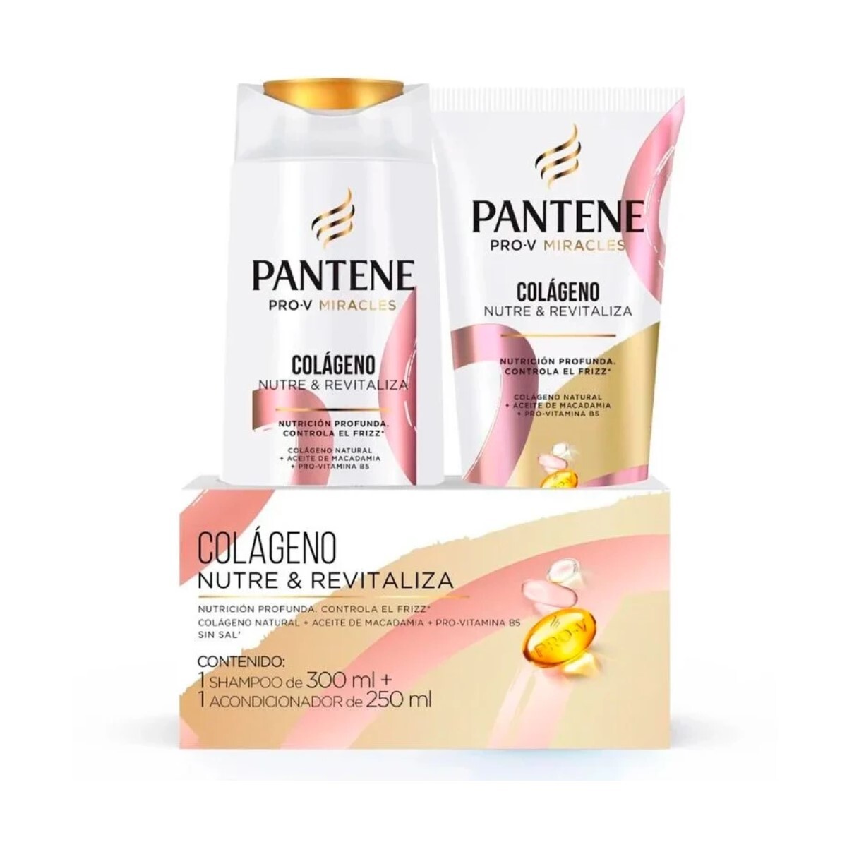 PACK SHAMPOO PANTENE 300 + ACONDICIONADOR CONCENTRADO COLAGENO 