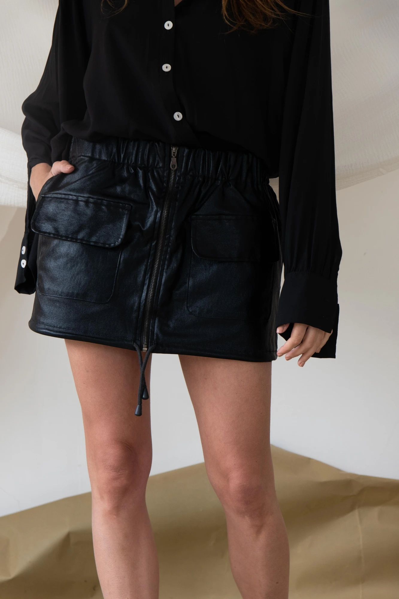 Cargo Short Skirt negro m/l