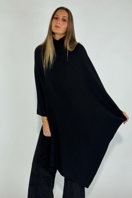 PONCHO LIZA Negro