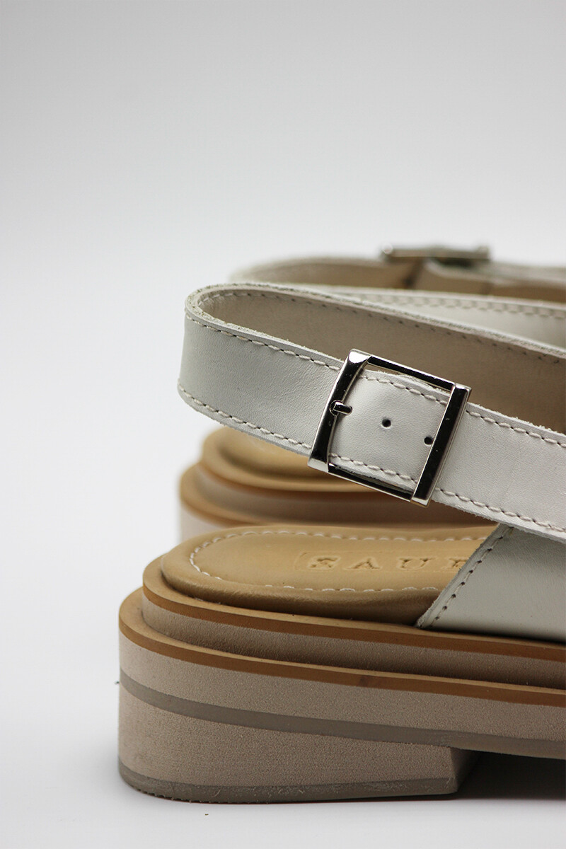 Sandalia Nueva Block Beige Con Tostado