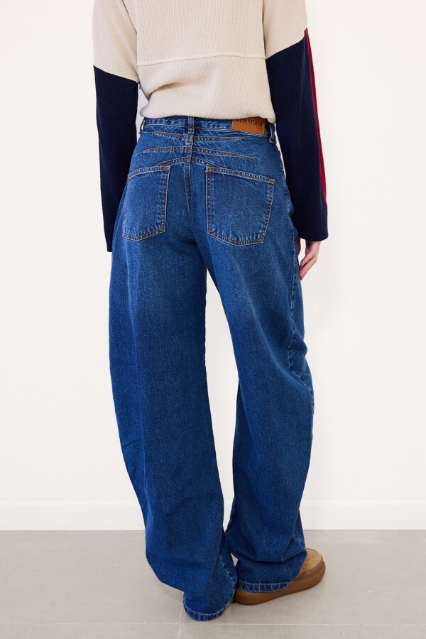 Jean Barrel Leg Azul