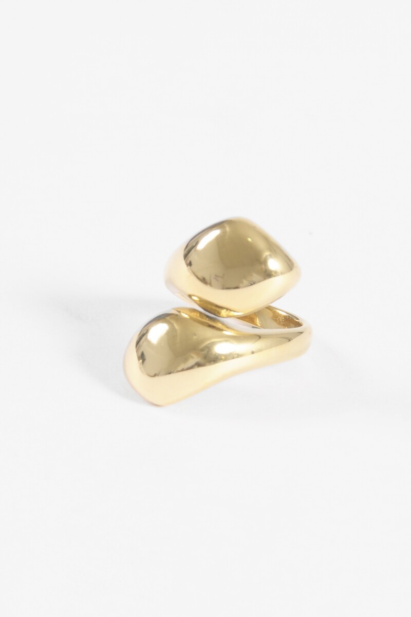 Anillo acero bold dorado