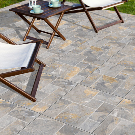 Ceramica Tipo Piedra antideslizante 56X56Cm Piso Exterior GAMAS DE GRIS