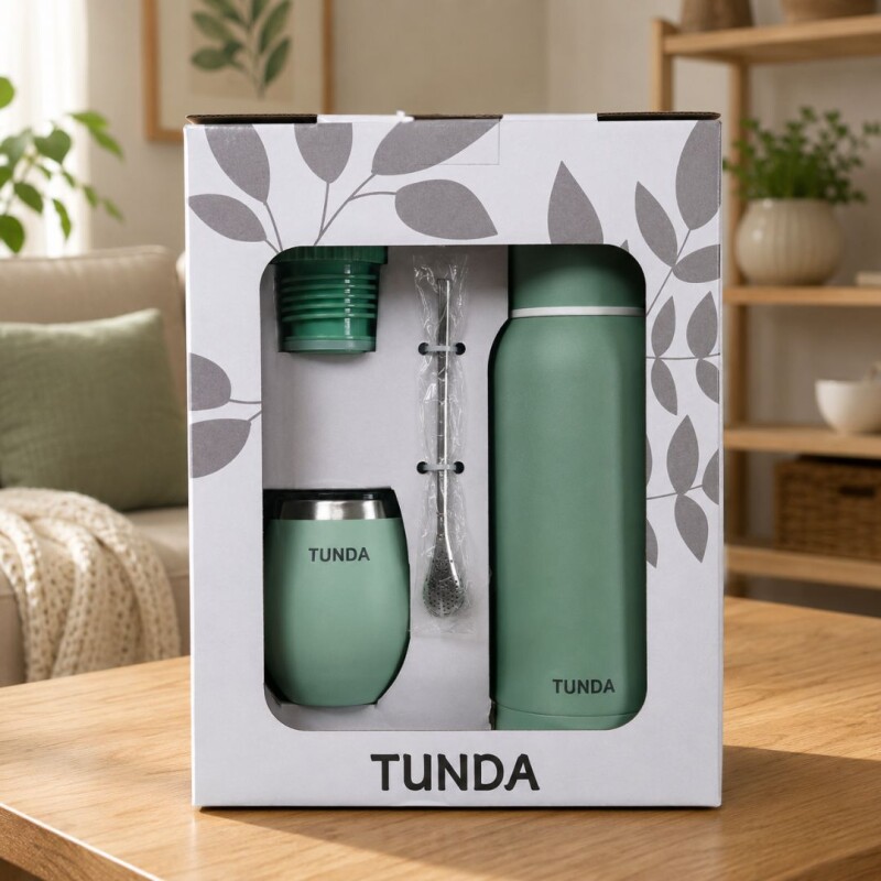 Set Matero Térmico Tunda Verde Agua Verde