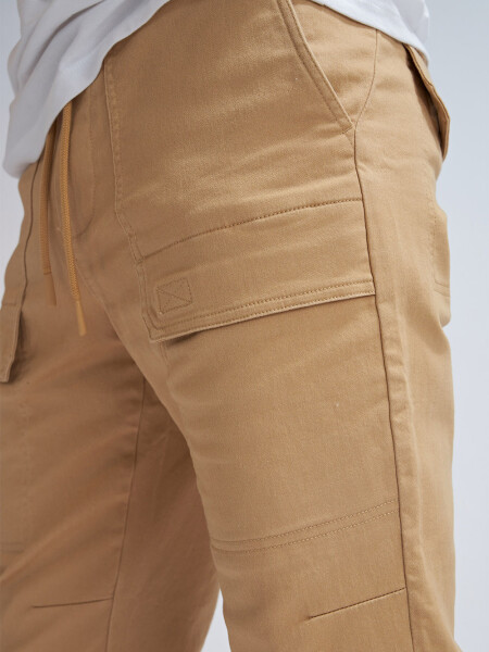 Pantalón cargo jogger de algodón Maiz Claro