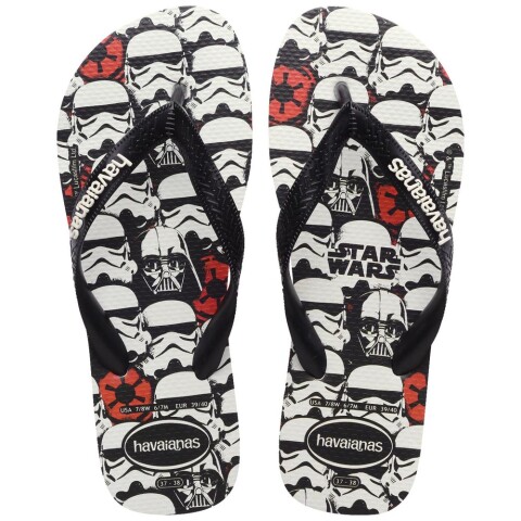 Sandalias Havaianas Star Wars FC Hombre Blanco Negro Blanco