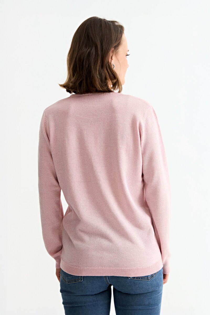 Sweater hilo metálico ROSA