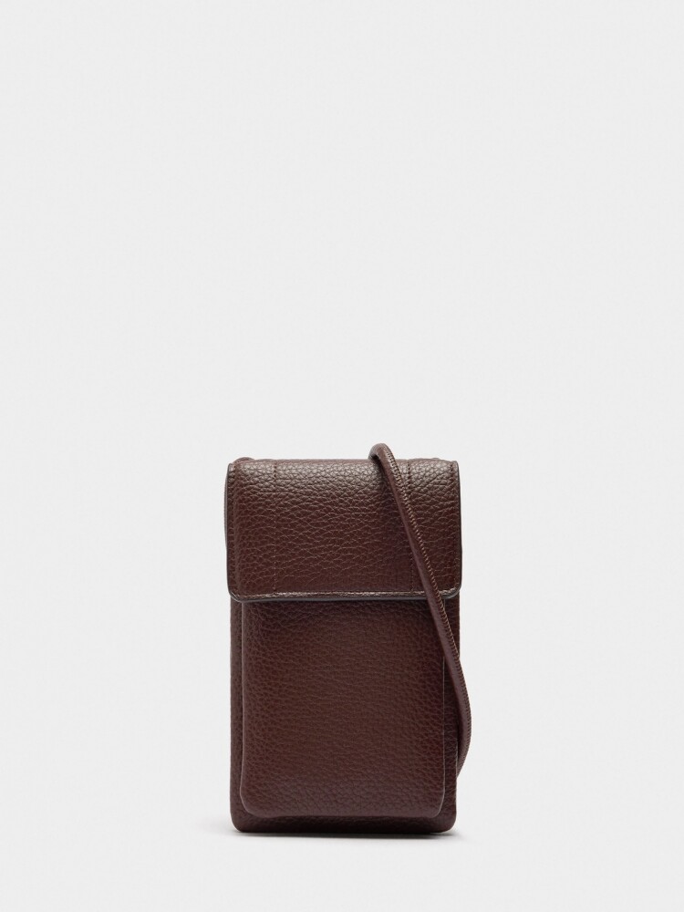Bolsa Para Móvil Con Textura marron