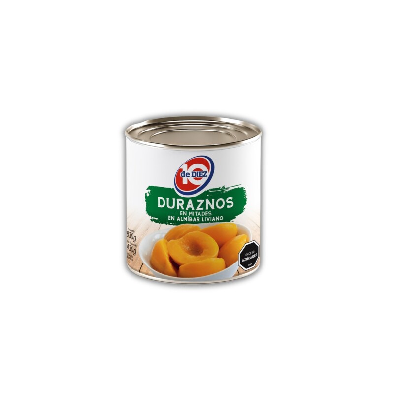 DURAZNO ALMIBAR DE DIEZ 830G Durazno Almibar De Diez 830g