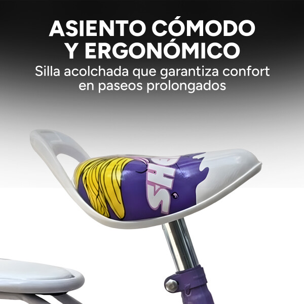 Bicicleta infantil Shengdi Rodado 16 Canasto Parrilla Hadas Violeta 1