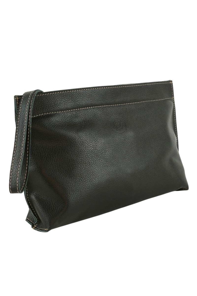 Sobre de mujer en cuero Negro