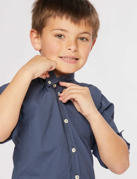 Camisa lisa Azul
